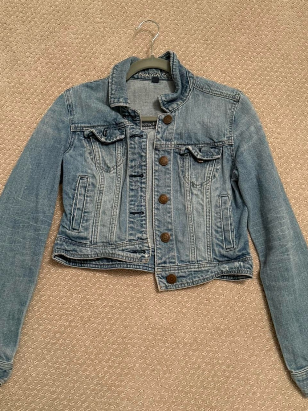 American Eagle Outfitters Faded Blue Denim Jacket